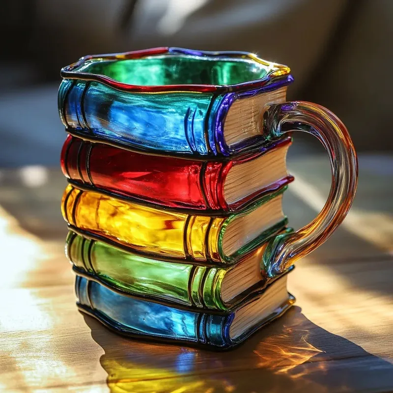 3D Stacked Book Mug - Image 4