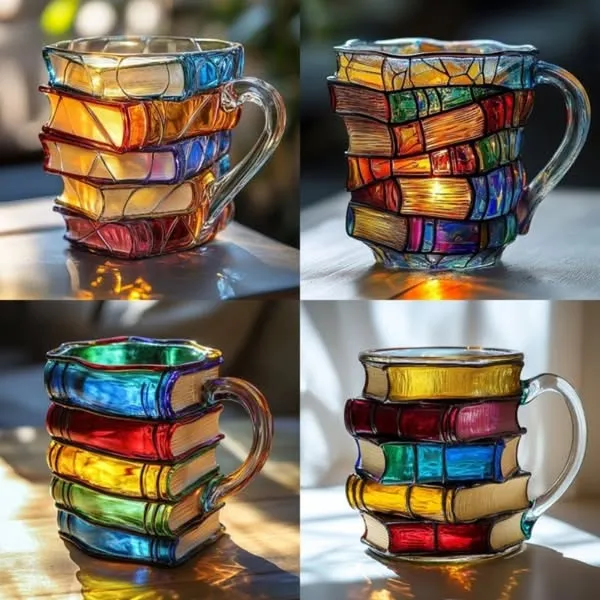 3D Stacked Book Mug - Image 3