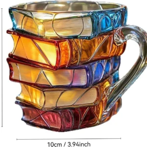 3D Stacked Book Mug