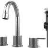 Widespread Bathroom Sink Faucet Chrome 2 Handle 8 Inch 3 Hole 360' Swivel Spout Vanity Sink With Pop Up Drain Assembly-Unable Ship On Weekends, TK And TEMU Only For Pickup