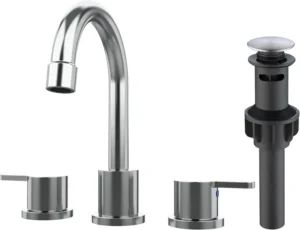 010a5cf2-c5ca-4321-8ff3-673acb2aedf0 Widespread Bathroom Sink Faucet Chrome 2 Handle 8 Inch 3 Hole 360' Swivel Spout Vanity Sink With Pop Up Drain Assembly-Unable Ship On Weekends, TK And TEMU Only For Pickup