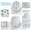 1f26db85-bbe7-4fc9-b38f-93b821f9ba3d 1Pc Wireless LED Spotlight Night Lamp 360 Degree Rotatable With 90 Degree Motion Sensor Battery Operated With 23ft Sensing Range For Closet Bathroom