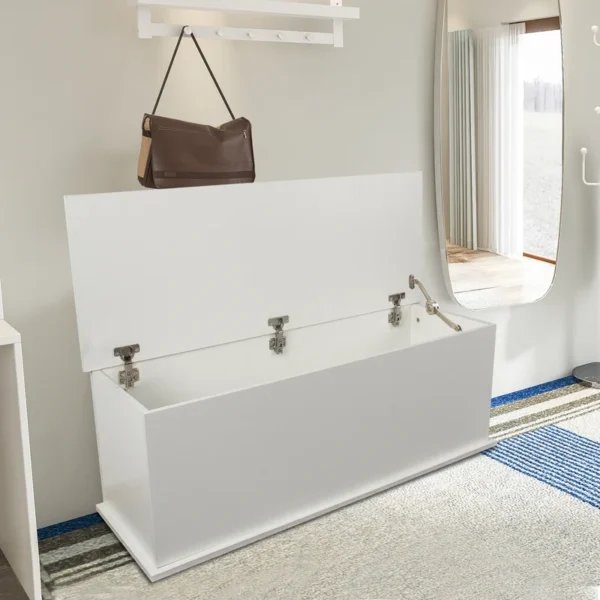 36a207a4-3cd1-484f-ac82-34f2dc36ed9b Storage Chest Trunk, Lift Top Wood Box For Entryway Bench Organizer Home Furniture, White
