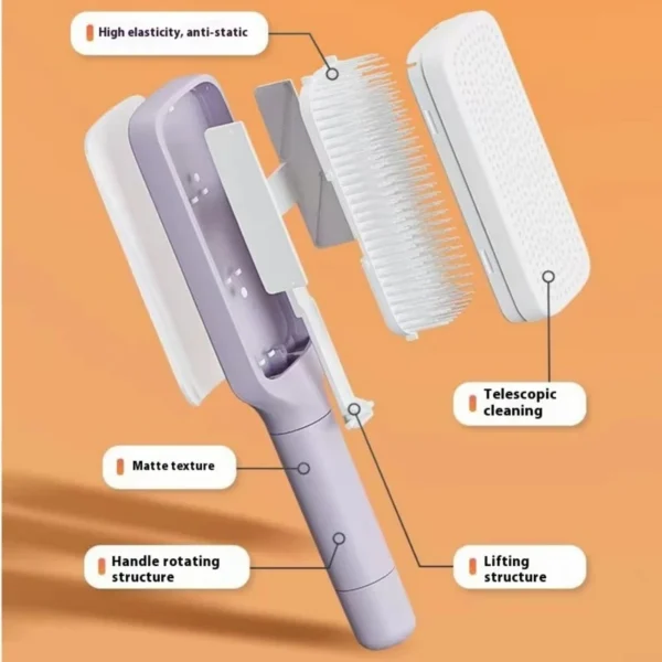 3a973242-7b5b-4305-9bbf-279db6eabf55 Best-selling Extendable Rotating Comb, One-touch Hair Removal Anti-tangling Anti-static Multi-functional Portable Home Comb,Self-pickup Only