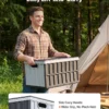 Plastic Collapsible Storage Bins With Lids, 65L 3 Packs, Stackable Folding Storage Crates With Handles, Holds 84 Lbs Per Bin, Heavy Duty Containers, Space-Saving Baskets, For Home Organizing