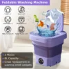 50174f67-4717-40bf-8dd5-b44be78a689c 1Pc Portable Washing Machine Foldable Laundry Machine With Detachable Drain Basket 3 Modes Electric Clothes Washer For Underwear Socks Towels Baby Clothes