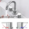 Widespread Bathroom Sink Faucet Chrome 2 Handle 8 Inch 3 Hole 360' Swivel Spout Vanity Sink With Pop Up Drain Assembly-Unable Ship On Weekends, TK And TEMU Only For Pickup