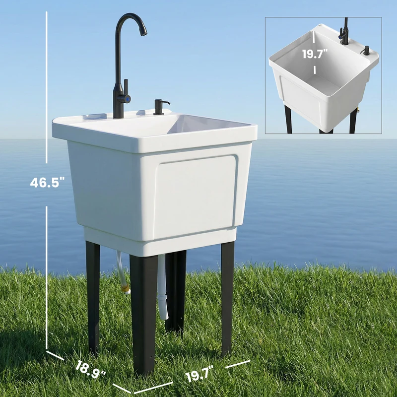 Portable 23-Gallon Utility Laundry Sink - Image 2