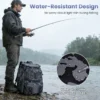66d6be6c-1a06-4493-90b3-d2400b57a3ad 42L 11Gal Fishing Backpack Large Capacity Fishing Tackle Storage Bag With Rod Holders 16 Pocket Water-Resistant With Divider Adjustable Padded Straps For Fishing Gear Outdoor Camping Hiking