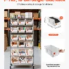 7-Tier Rolling Bin Storage Rack, 18 Organizer Bins, Bin Rack Storage Steel Wire Shelving System With Wheels, Mobile Tool Organizer For Garage, Warehouse, Office, Restaurant, Classroom, Kitchen