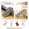 7ce3a596-9041-4c73-b42a-12a683e25588 Wood Pet Stairs, 5-Step Dog Stairs For Beds, Sofa & Cars, 150lbs Load Capacity, Floded Flat Design, Stable & Sturdy Cat & Dog Step Ladder For Small Medium Large Older Pet Puppy Essentials