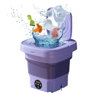 85723c7f-344f-4af7-a1d8-692419fdcc4e 1Pc Portable Washing Machine Foldable Laundry Machine With Detachable Drain Basket 3 Modes Electric Clothes Washer For Underwear Socks Towels Baby Clothes
