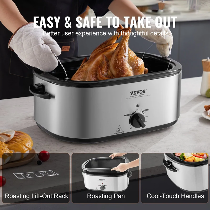 24-Qt Electric Roaster Oven with Rack - Image 2