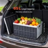 Plastic Collapsible Storage Bins With Lids, 65L 3 Packs, Stackable Folding Storage Crates With Handles, Holds 84 Lbs Per Bin, Heavy Duty Containers, Space-Saving Baskets, For Home Organizing