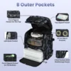 9fdaf2cd-451e-4777-ac43-3b4e5d7e5193 42L 11Gal Fishing Backpack Large Capacity Fishing Tackle Storage Bag With Rod Holders 16 Pocket Water-Resistant With Divider Adjustable Padded Straps For Fishing Gear Outdoor Camping Hiking