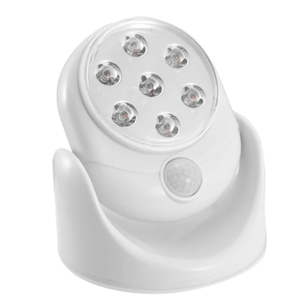 a60f885e-5f5f-48a0-91c9-742b3a515725 1Pc Wireless LED Spotlight Night Lamp 360 Degree Rotatable With 90 Degree Motion Sensor Battery Operated With 23ft Sensing Range For Closet Bathroom