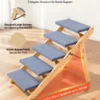c5d1fb8f-bcbc-45df-9acf-51e9d477bb26 Wood Pet Stairs, 5-Step Dog Stairs For Beds, Sofa & Cars, 150lbs Load Capacity, Floded Flat Design, Stable & Sturdy Cat & Dog Step Ladder For Small Medium Large Older Pet Puppy Essentials