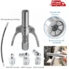 d58de474-bff9-418f-87bd-dbcf1be2ffe0 Grease Gun Coupler Double Handle High Pressure Quick Release Lock Nozzles With Hose