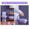 fcbdc4f5-4e4f-40eb-8db7-a87a786f4cd8 1Pc Portable Washing Machine Foldable Laundry Machine With Detachable Drain Basket 3 Modes Electric Clothes Washer For Underwear Socks Towels Baby Clothes