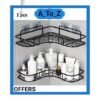 1pc Wall Mounted Bathroom Shelf, Shower Caddy Rack, No Punching Triangle Storage Rack For Bathroom Kitchen, Bathroom Accessories