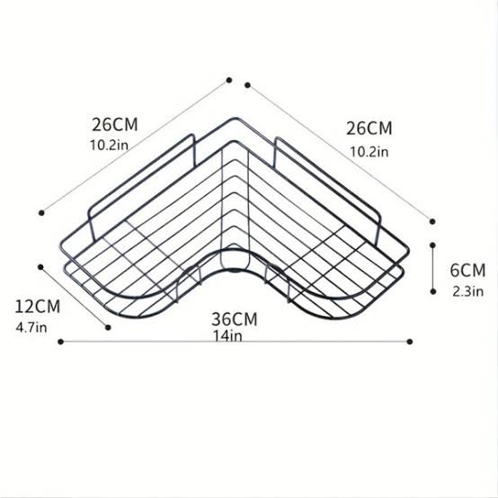 1pc Wall Mounted Bathroom Shelf, Shower Caddy Rack, No Punching Triangle Storage Rack For Bathroom Kitchen, Bathroom Accessories