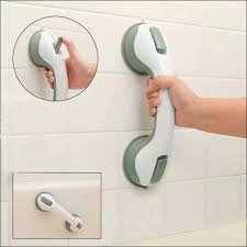 images (20) Power Shower Grip Handle Bathroom Suction Grab Bar Safety Rail Tub Bath Vacuum