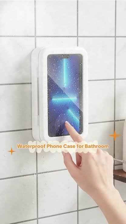 images (22) Shower Phone Box Bathroom Waterproof Phone Case Seal Protection Touch Screen Mobile Phone Holder For Kitchen Handsfree Gadget