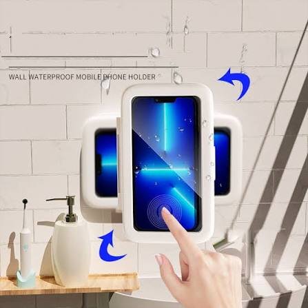 images (23) Shower Phone Box Bathroom Waterproof Phone Case Seal Protection Touch Screen Mobile Phone Holder For Kitchen Handsfree Gadget