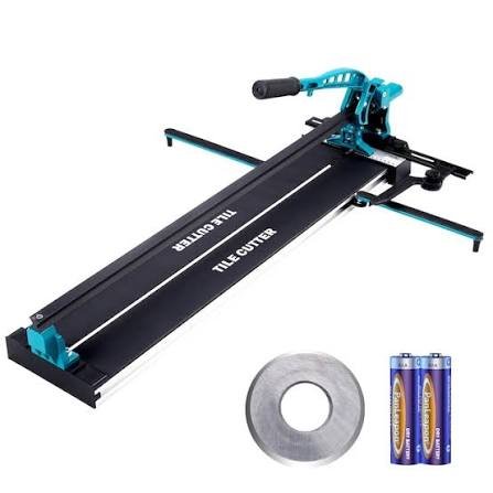 Manual Tile Cutter, 48 Inch, Porcelain Ceramic Tile Cutter With Tungsten Carbide Cutting Wheel, Infrared Positioning, Anti-Skid Feet, Double Rails For Professional Installers Or Beginners