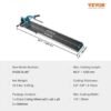 Manual Tile Cutter, 48 Inch, Porcelain Ceramic Tile Cutter With Tungsten Carbide Cutting Wheel, Infrared Positioning, Anti-Skid Feet, Double Rails For Professional Installers Or Beginners