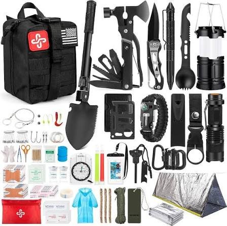 125 In 1 Survival Kit, Professional Survival Equipment, Equipment, Tools, First Aid Supplies, For SOS Emergency Tactical Hiking, Hunting, Disaster, Camping Expedition