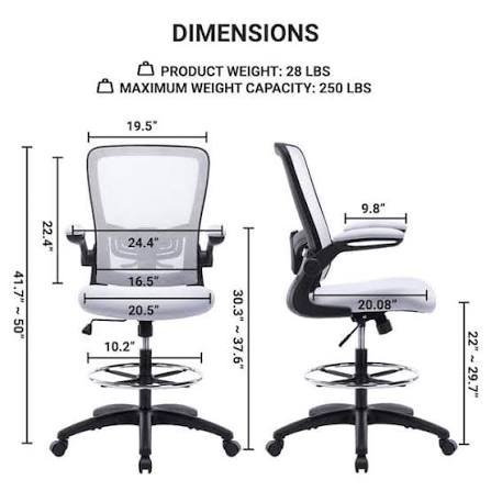 Standing Desk High Office Chair
