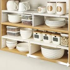 Expandable Kitchen Storage Rack for Plates & Bowls