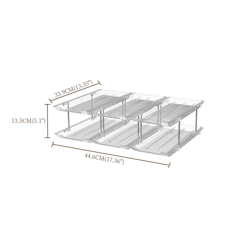 Transparent Multi-Layer Stackable Can Storage Rack – Household Kitchen Organizer