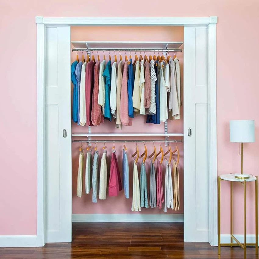 Double Hang Starter Closet – Space-Saving Closet Organization System