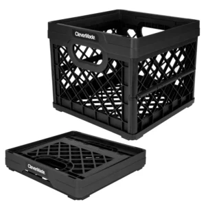collapsible-milk-crate-black_1800x1800 Collapsible Milk Crate – Black Foldable Heavy-Duty Storage and Organizer Basket