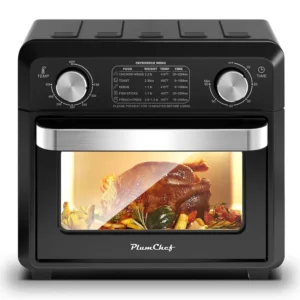 d3a688e8-2fdc-4f9a-a28b-1a95f4880e0b 11QT Compact Air Fryer Toaster Oven – 1000W Convection Countertop Oven with 2-Slice Toaster, Adjustable Time & Temperature, Black
